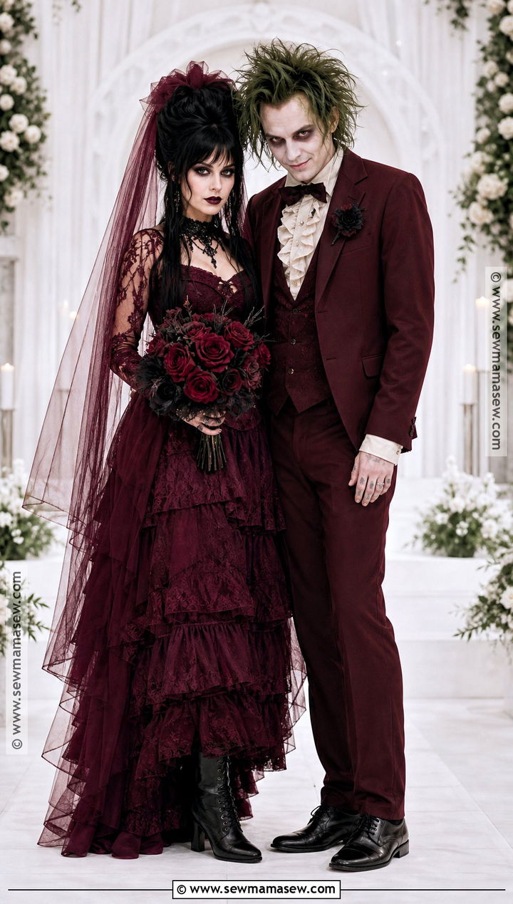 Beetlejuice And Lydia Wedding Costume - 30 movie costume ideas for couples