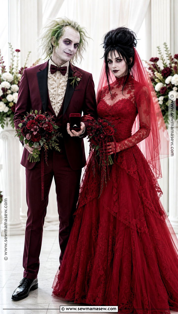 Beetlejuice And Lydia Wedding Couple Costume - 35 beetlejuice halloween costume ideas