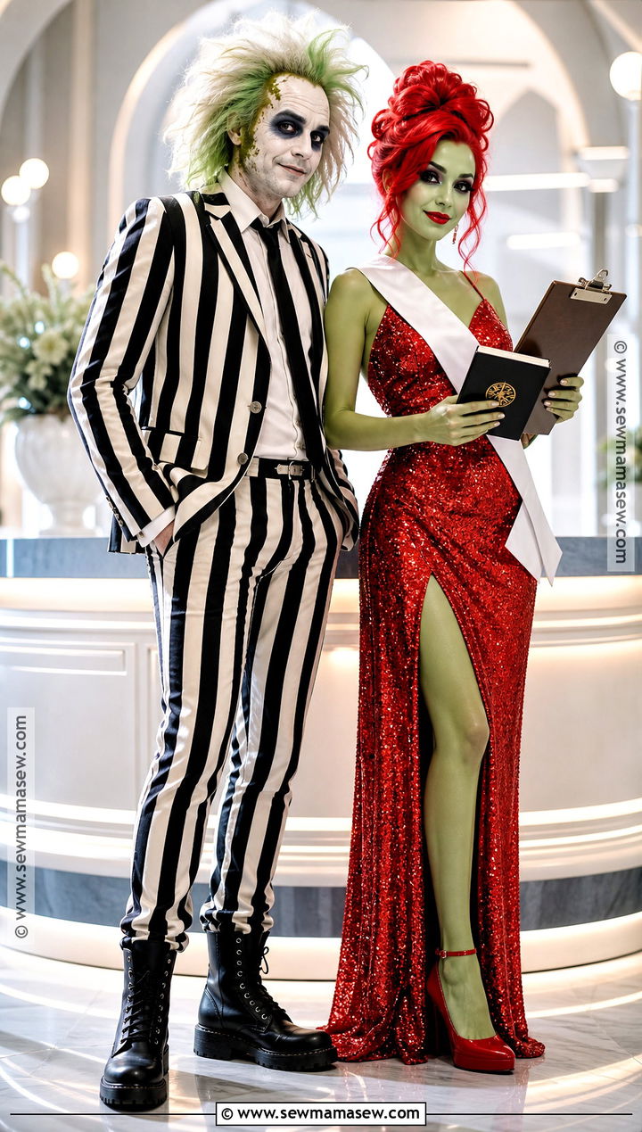 Beetlejuice And Miss Argentina Couple Costume - 35 beetlejuice halloween costume ideas
