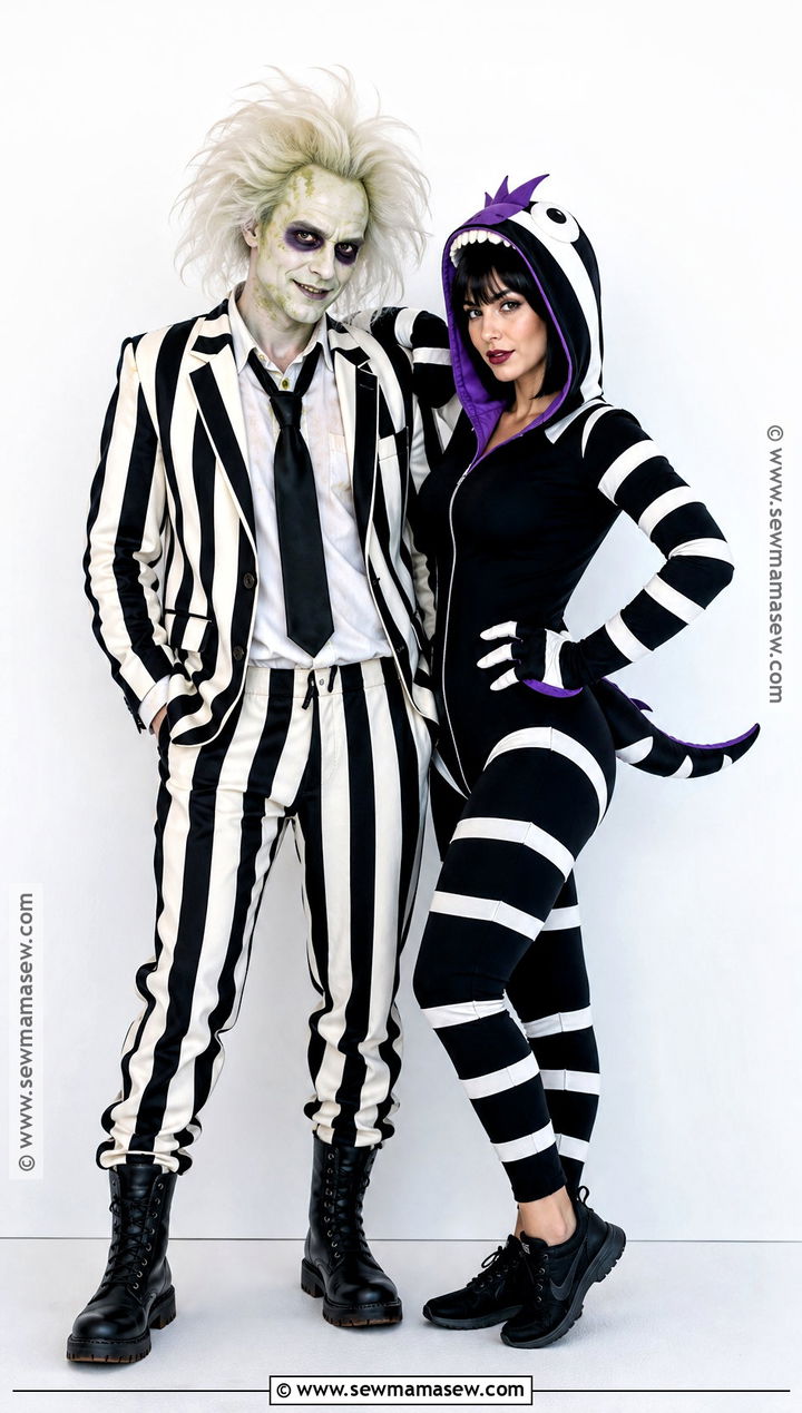 Beetlejuice And Sandworm Couple Costume - 30 beetlejuice couple costume ideas