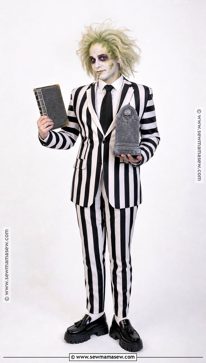 Beetlejuice Cosplay With Striped Suit - 30 unique cosplay ideas