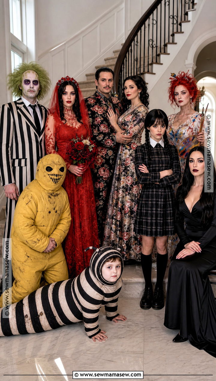 Beetlejuice Family Costume For A Large Group - 30 beetlejuice family costume ideas