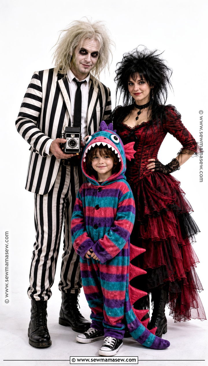 Beetlejuice Family Costume - 35 Family Of Three Halloween Costumes