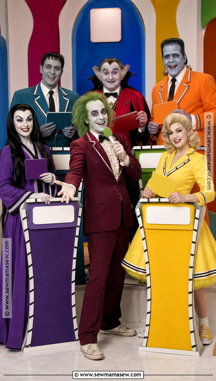Beetlejuice Game Show Family Costume - 30 beetlejuice family costume ideas