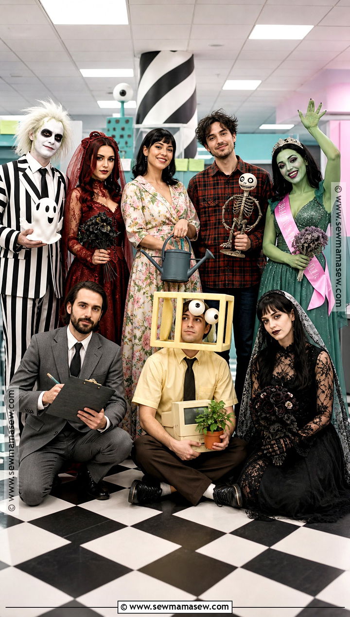 Beetlejuice Group Costume With Afterlife Characters - 35 beetlejuice halloween costume ideas