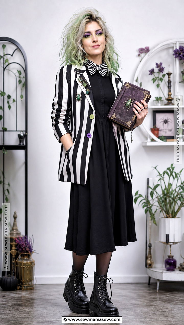 Beetlejuice Inspired Black Dress Costume - 30 black dress costume ideas