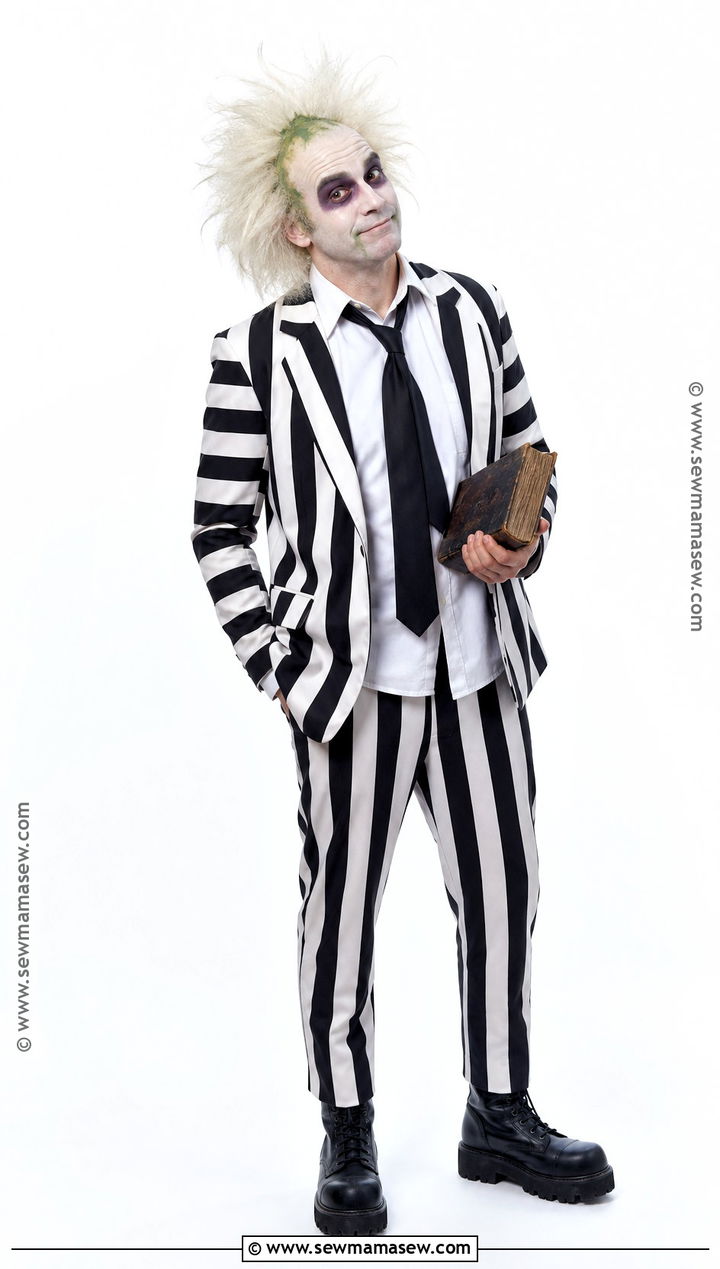 Beetlejuice Striped Suit Costume - 30 movies costumes ideas
