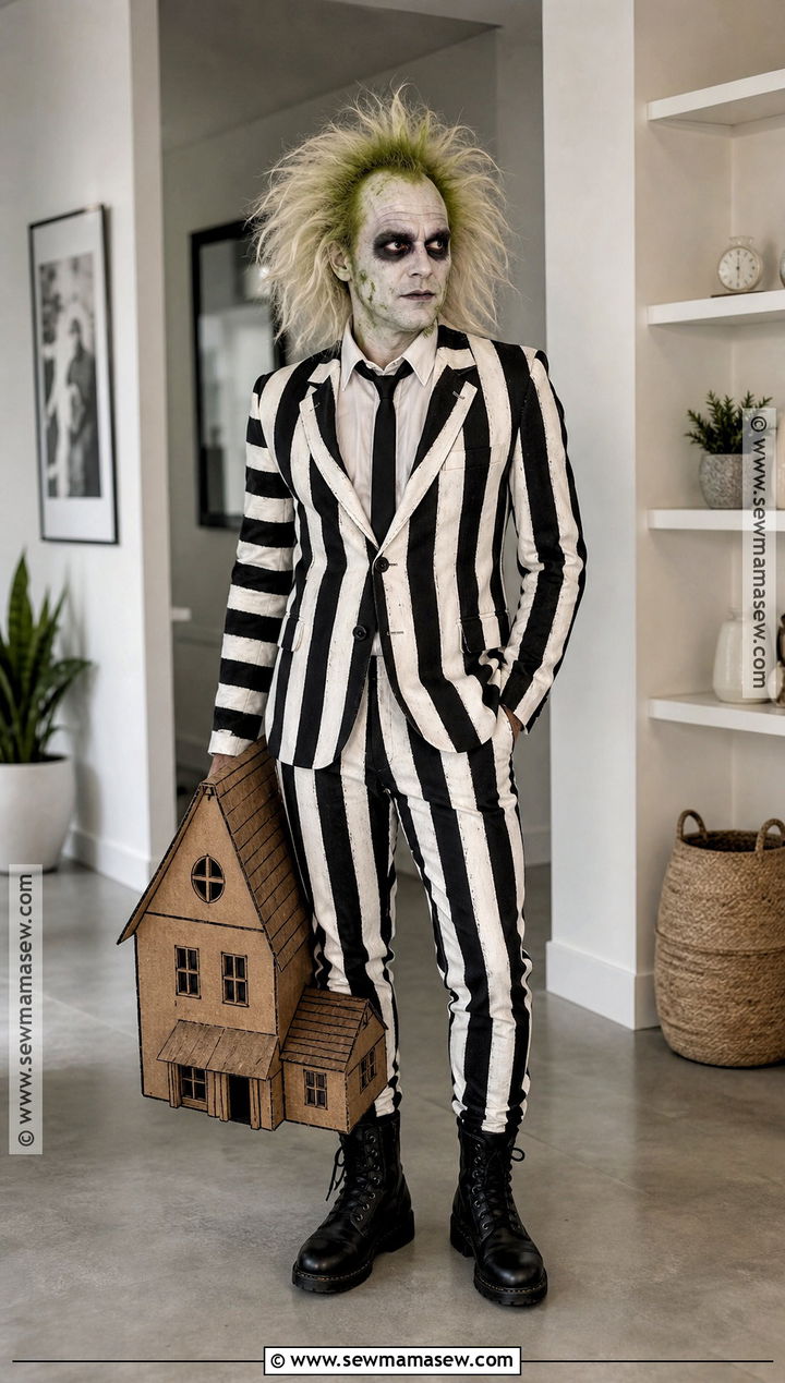 Beetlejuice Striped Suit Costume - 35 costume ideas for men