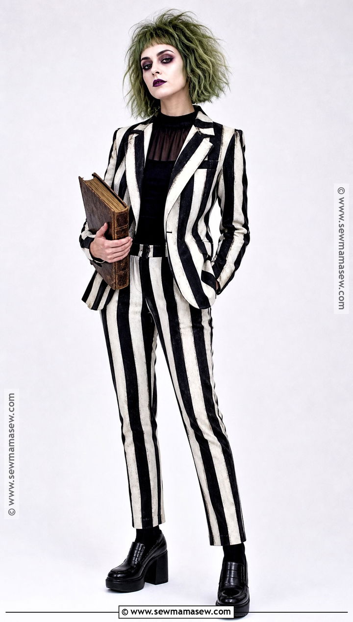 Beetlejuice Striped Suit Costume - 30 best halloween costumes for women