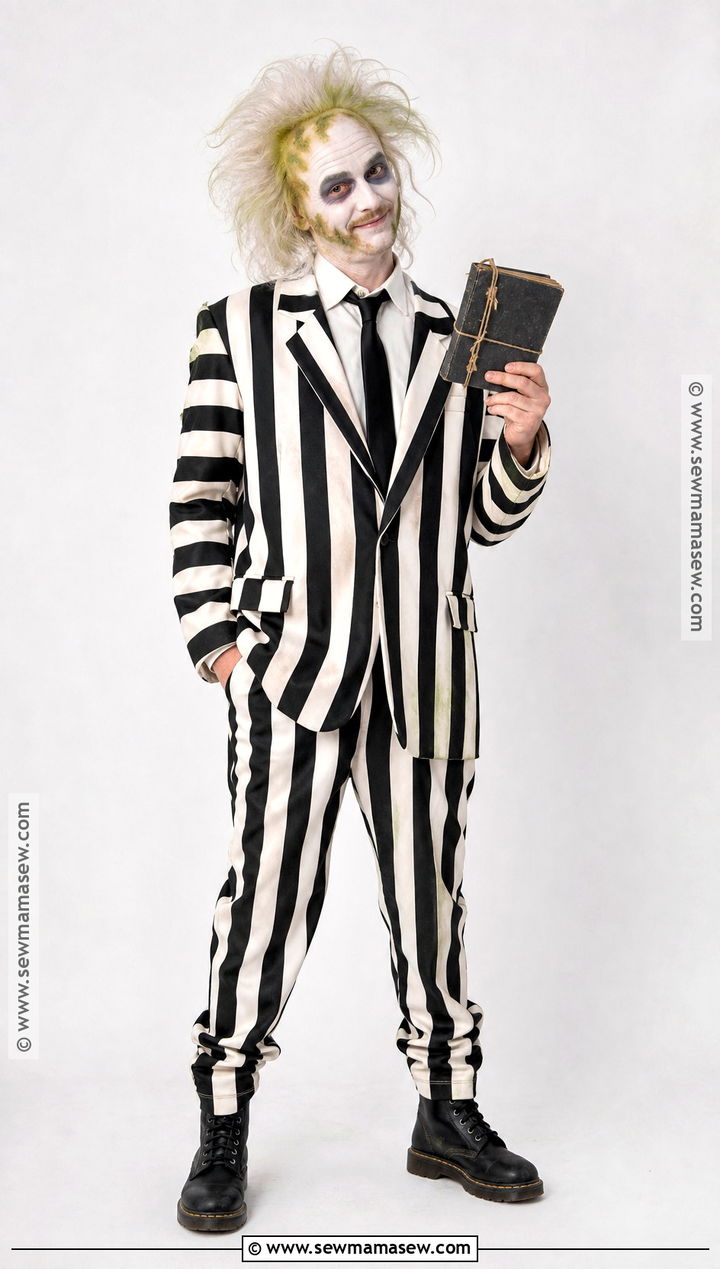 Beetlejuice Striped Suit Costume - 30 film costume ideas