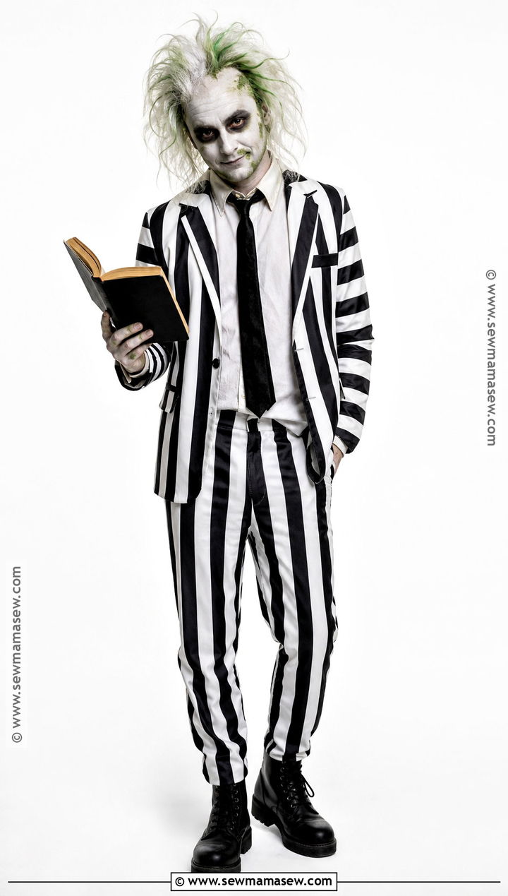 Beetlejuice Striped Suit Costume - 30 iconic movie halloween costumes