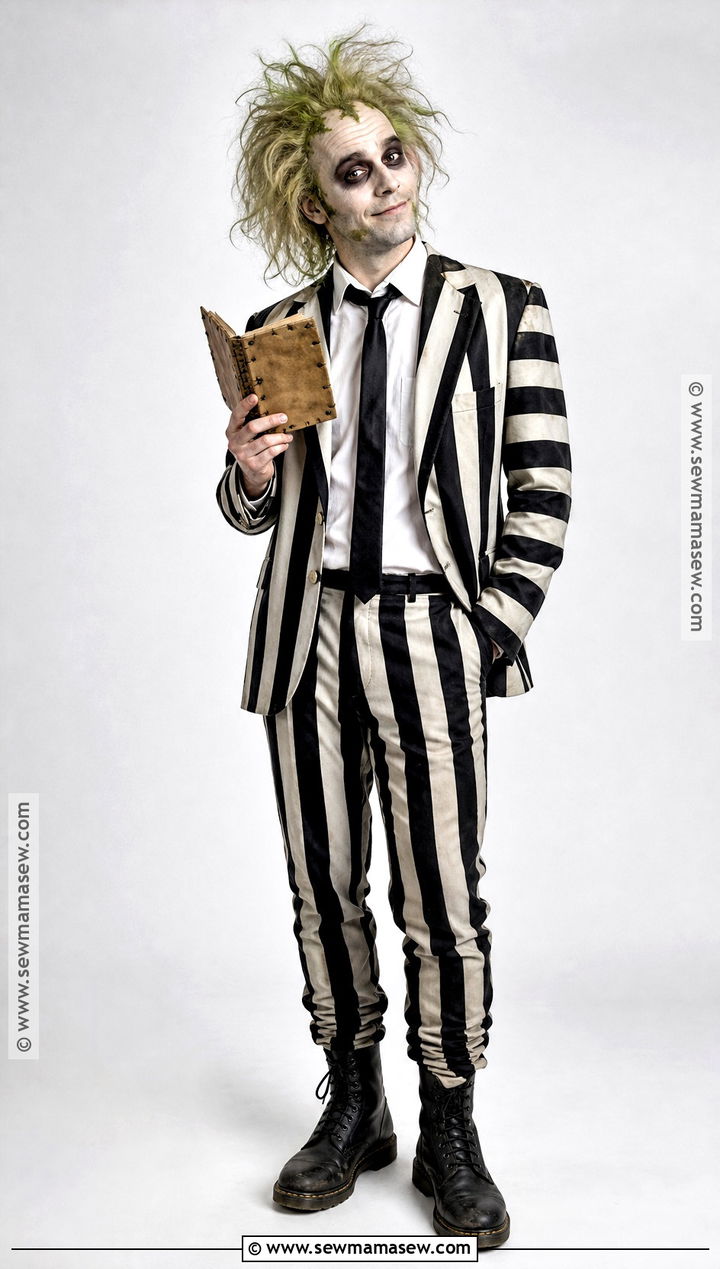 Beetlejuice Striped Suit Costume - 30 Movie Costume Ideas