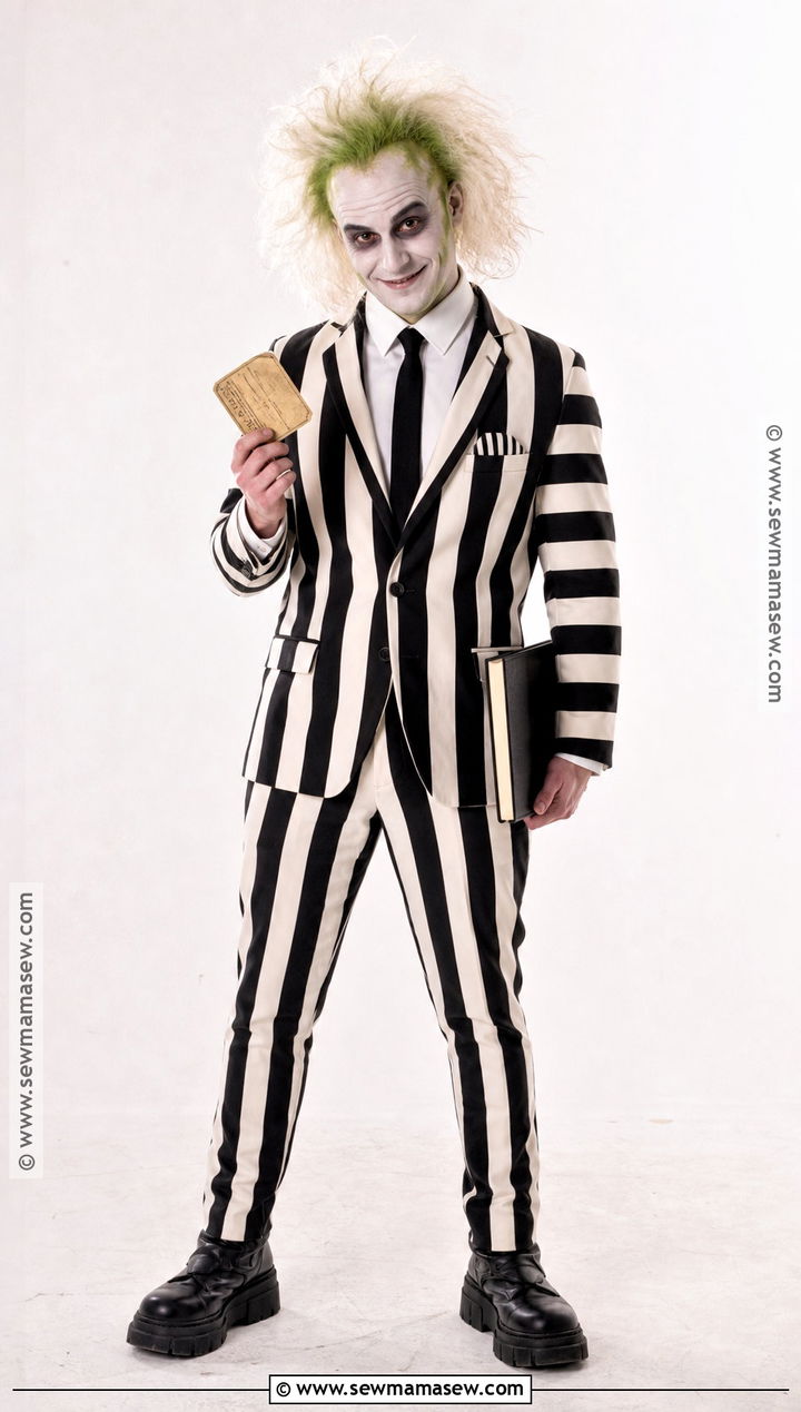 Beetlejuice Striped Suit Movie Costume - 45 movie character costumes