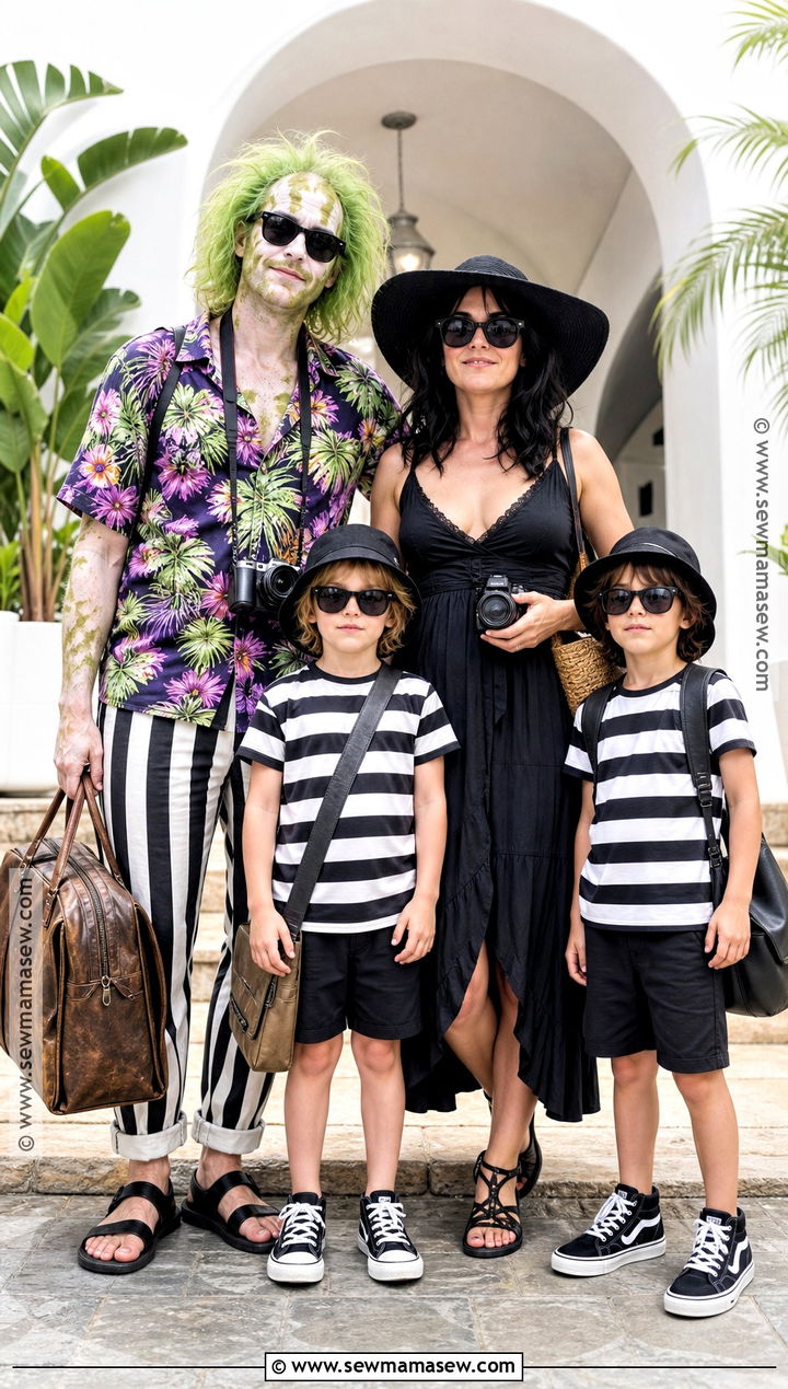 Beetlejuice Vacation Family Costume - 30 beetlejuice family costume ideas