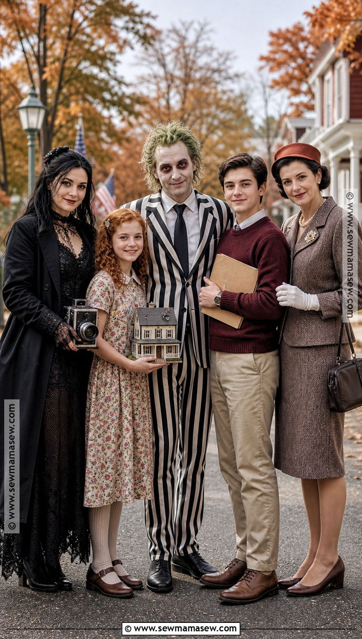 Beetlejuice Winter River Family Costume - 30 beetlejuice family costume ideas
