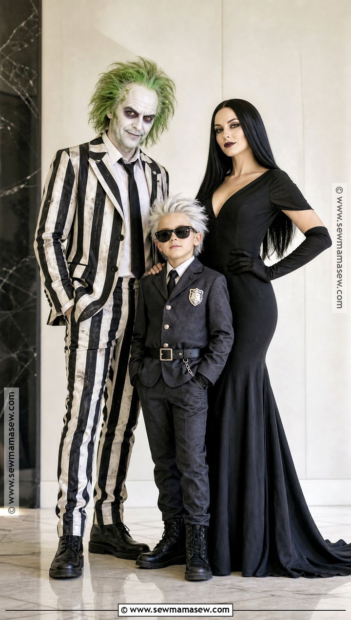 Beetlejuice Wolf Jackson And Delores Family Costume - 30 beetlejuice family costume ideas
