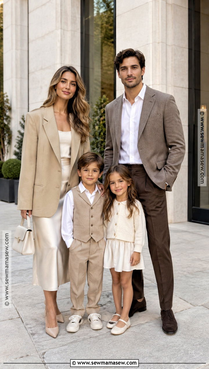 Beige Blazer Family Photo Outfit - 15 beige family photo outfits fall