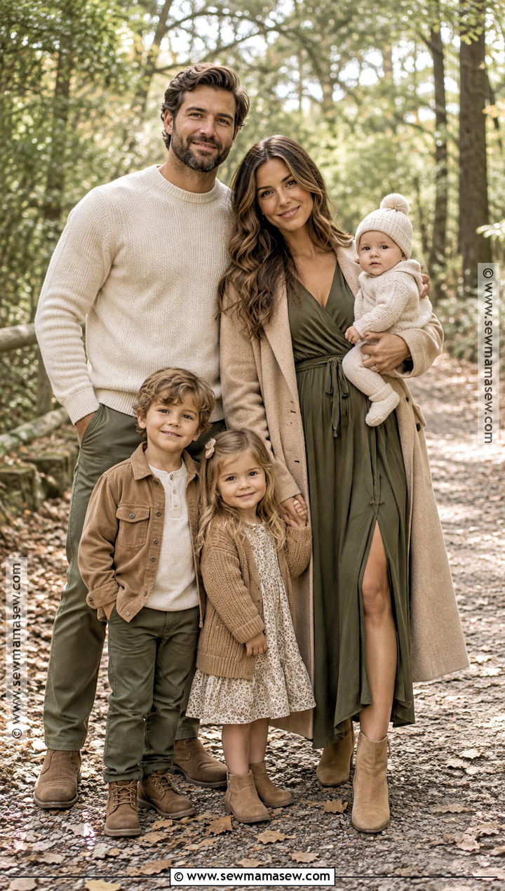 Beige and Olive Family Photo Outfits - 15 family photo outfits neutral fall