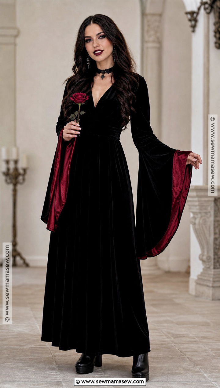 Bell Sleeve Vampire Dress - 45 vampire dress ideas