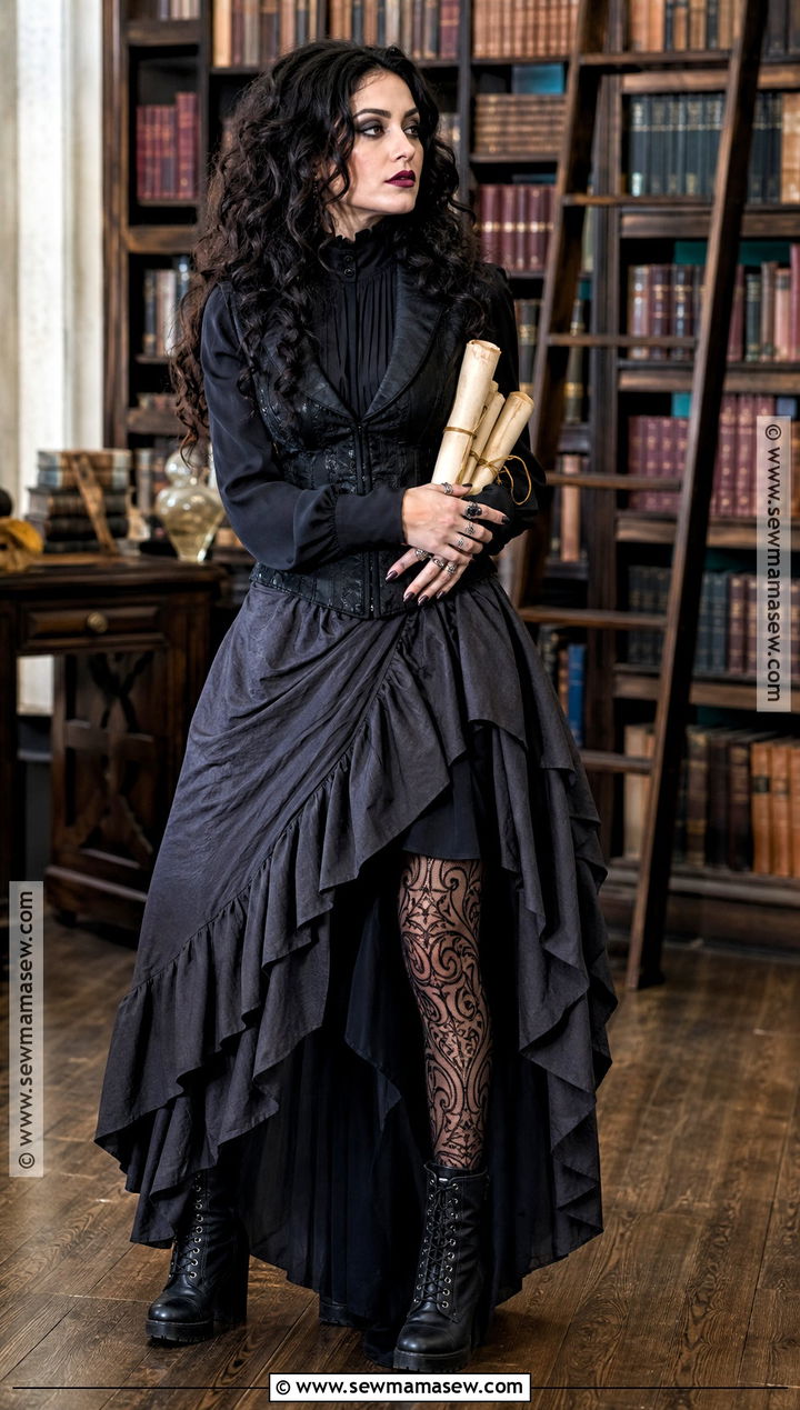 Bellatrix Lestrange Costume With Black Curls - 30 black hair halloween costumes ideas