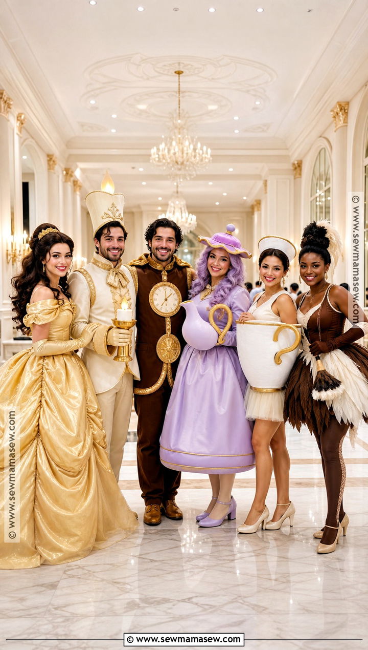 Belle And Enchanted Objects Group Costume - 45 belle halloween costume ideas