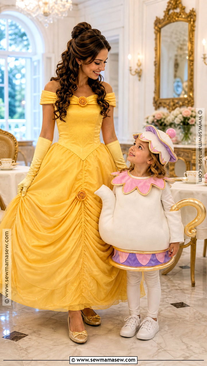 Belle And Mrs Potts Costume - 35 mommy and me halloween costumes