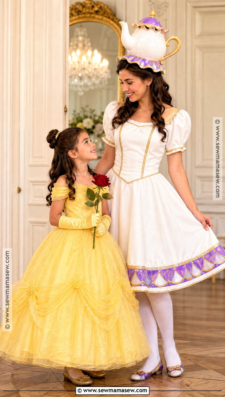 Belle And Mrs Potts Mom And Daughter Costume - 35 mom and daughter halloween costumes