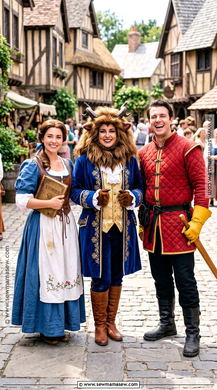 Belle Beast And Gaston Group Costume - 40 Beauty And The Beast Costume Ideas