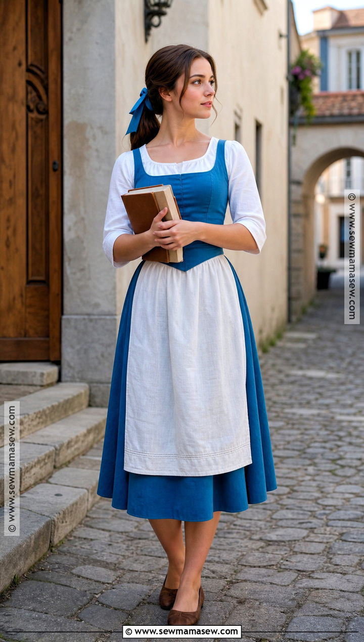Belle Blue Village Dress Costume - 45 disney princess costumes
