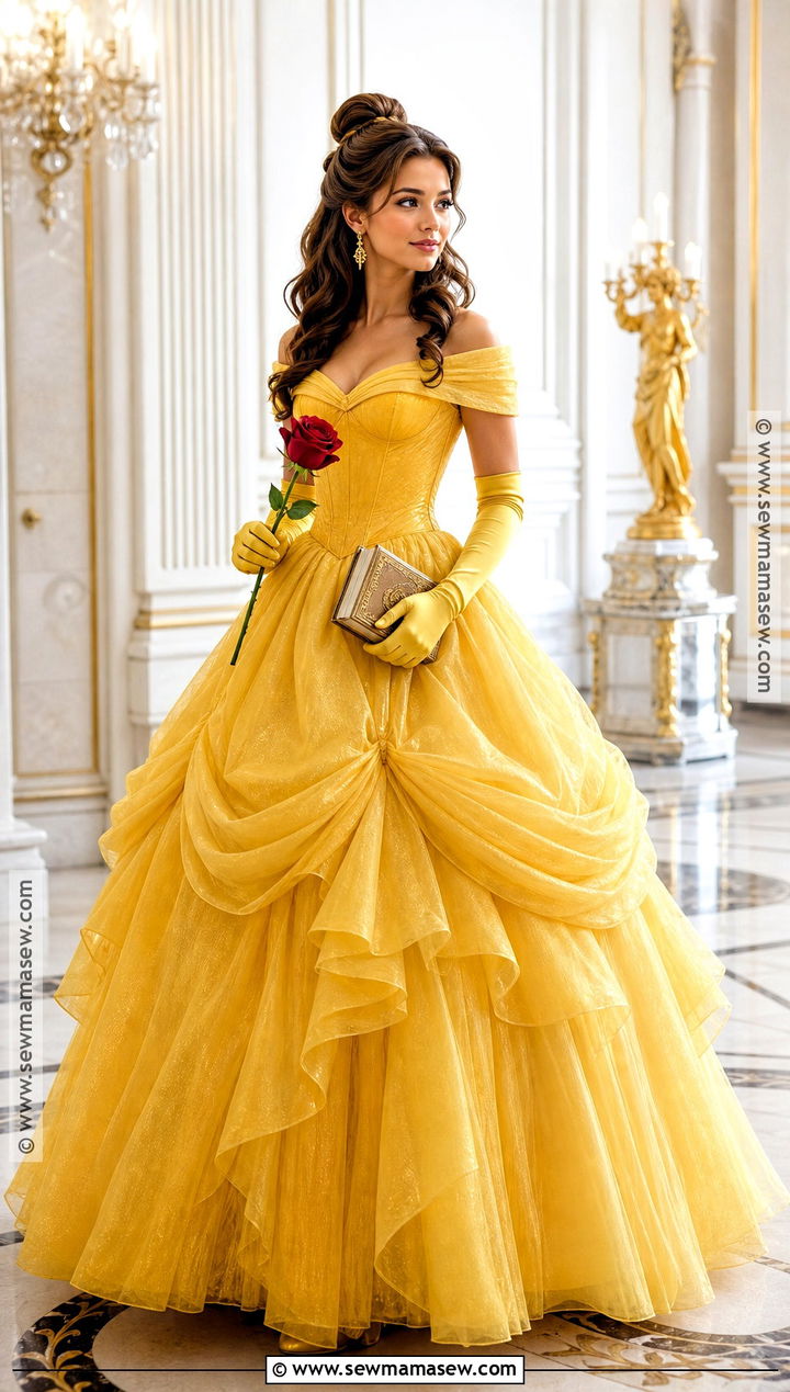 Belle Cosplay With Yellow Ball Gown - 40 female cosplay ideas