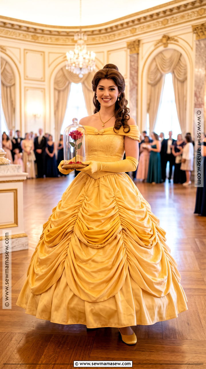 Belle Costume With Yellow Ball Gown - 35 disney costume ideas