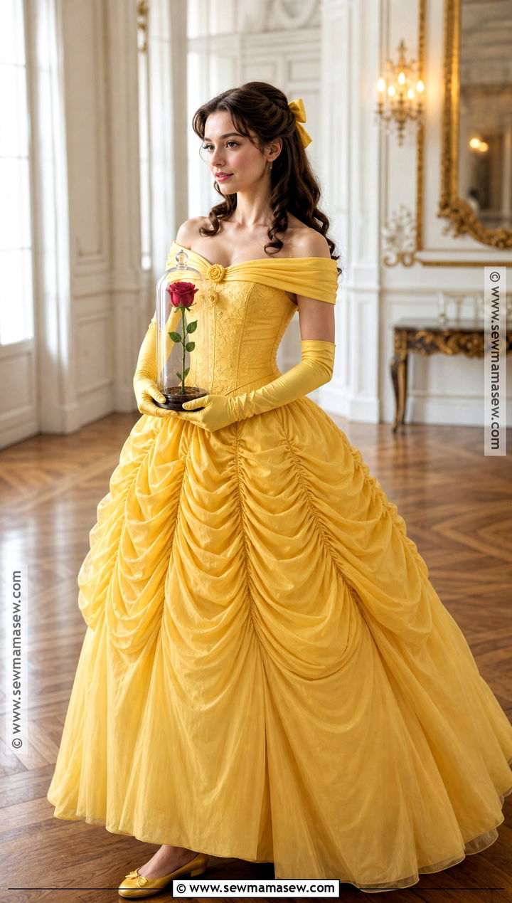 Belle Costume With Yellow Ball Gown - 35 iconic brunette halloween costumes