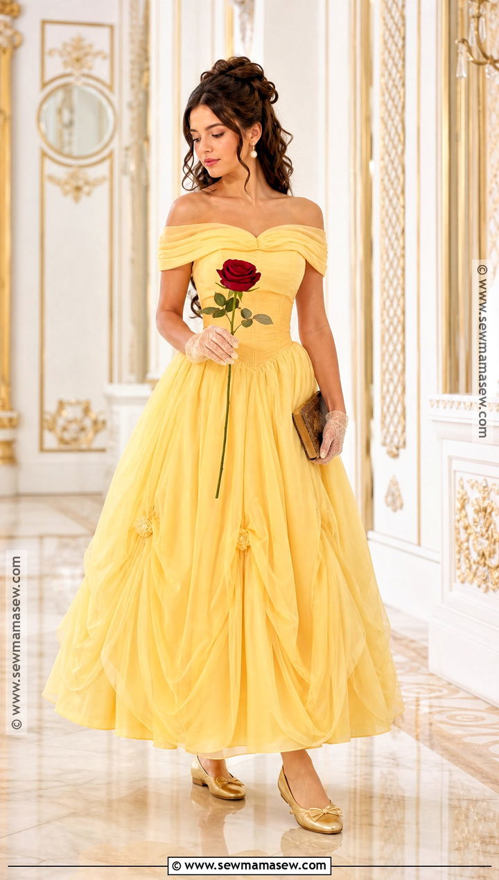 Belle Costume With Yellow Dress - 40 college halloween costume ideas brunette