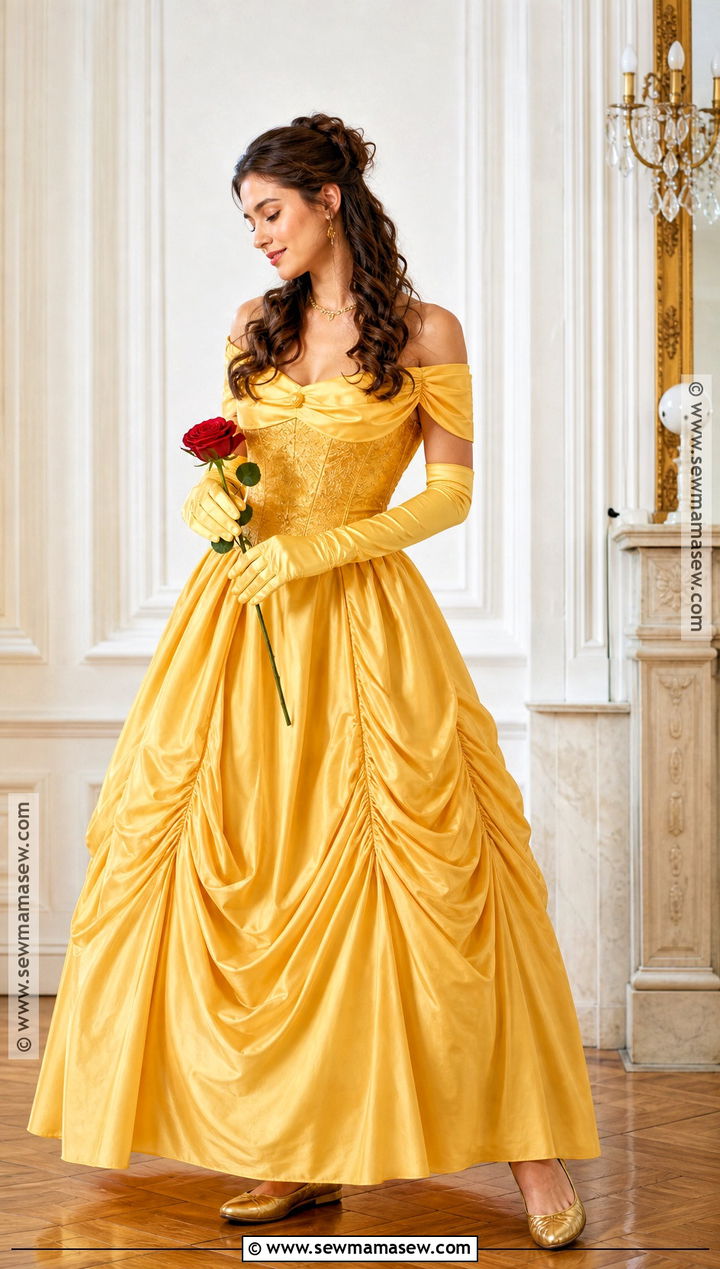 Belle Costume With Yellow Gown - 30 disney dress up ideas