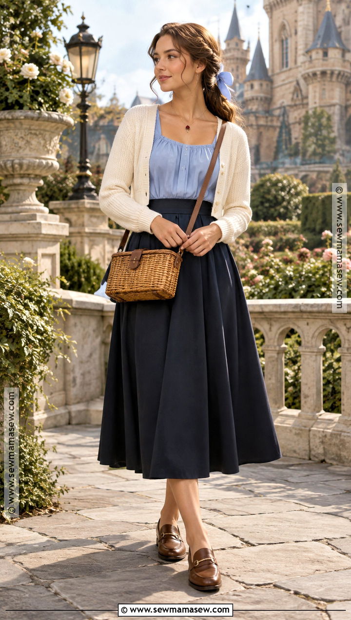Belle Disneybound Fall Outfit - 15 disney mom outfit fall ideas