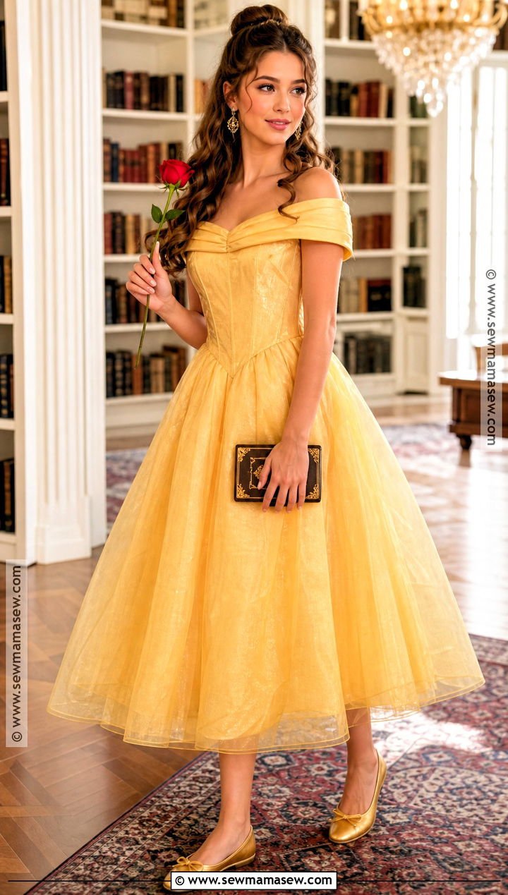 Belle Halloween Outfit With Yellow Dress - 30 disney halloween outfits for women