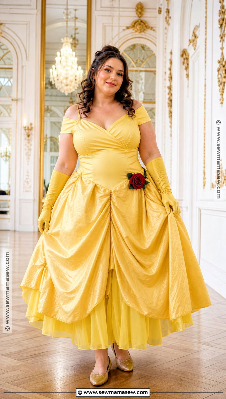 Belle Plus Size Ball Gown Costume - 40 Beauty And The Beast Costume Ideas