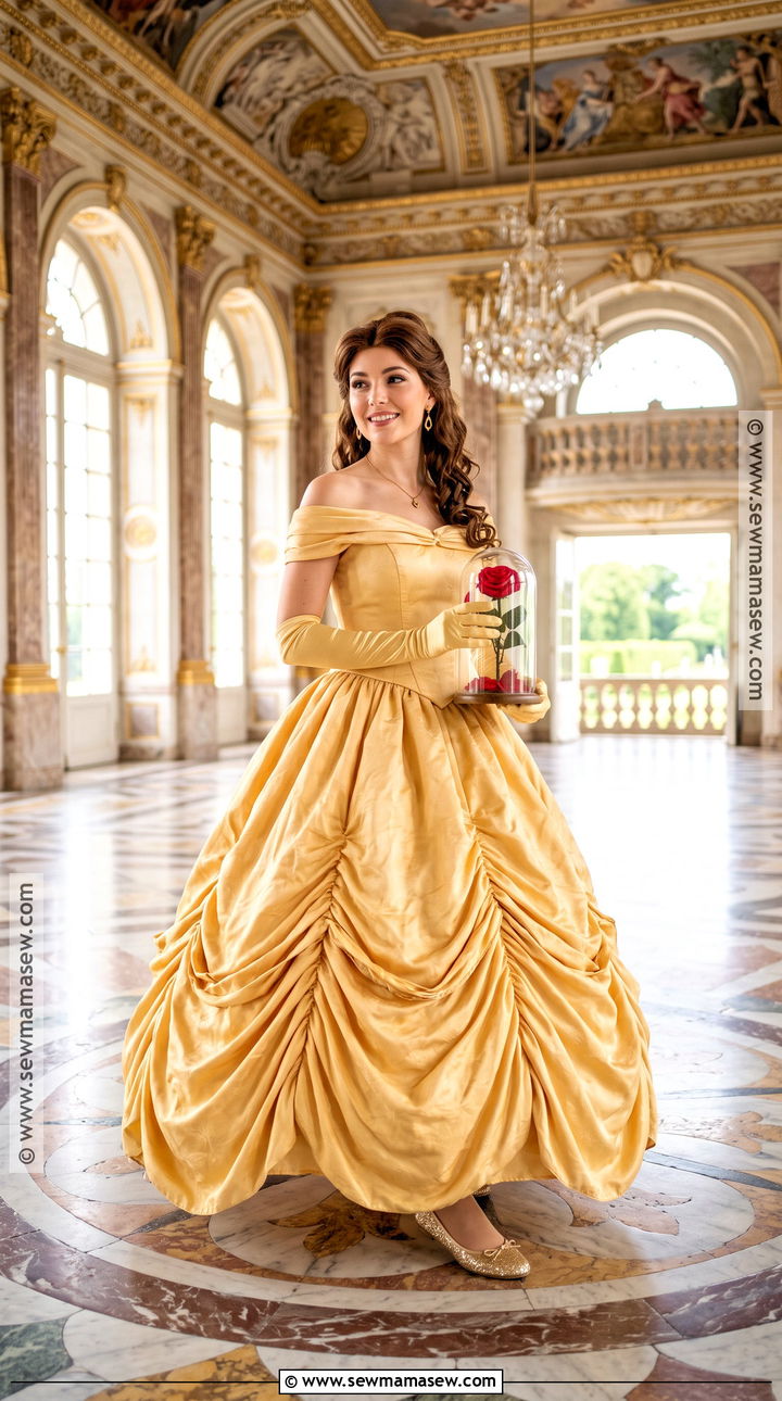 Belle Princess Costume With Yellow Ball Gown - 35 Princess Costume Ideas