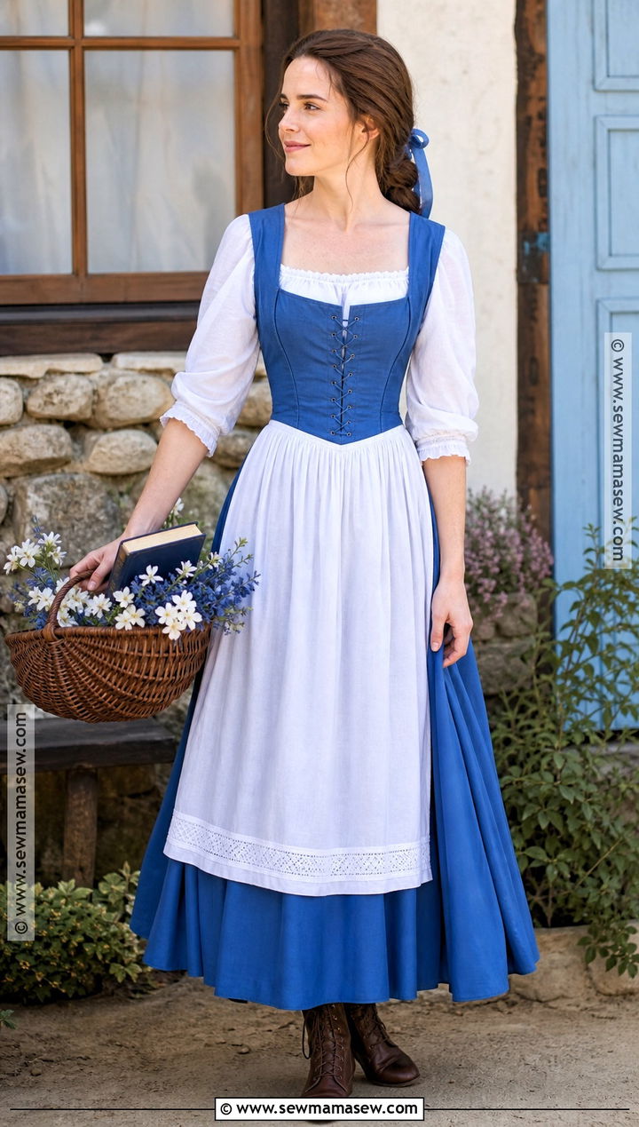 Belle Village Dress Blue Corset Costume - 35 Blue Corset Halloween Costumes