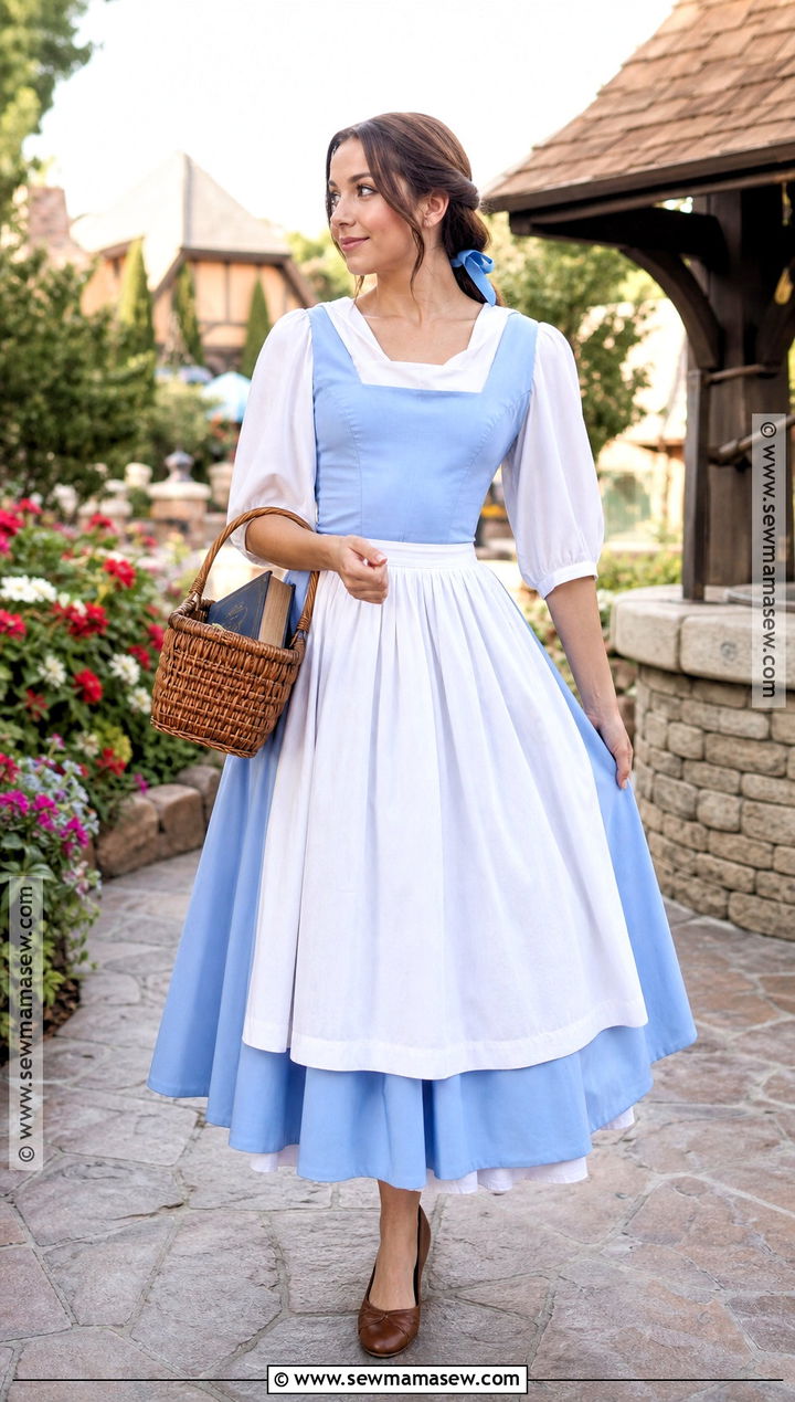 Belle Village Dress Costume - 40 brunette halloween costumes