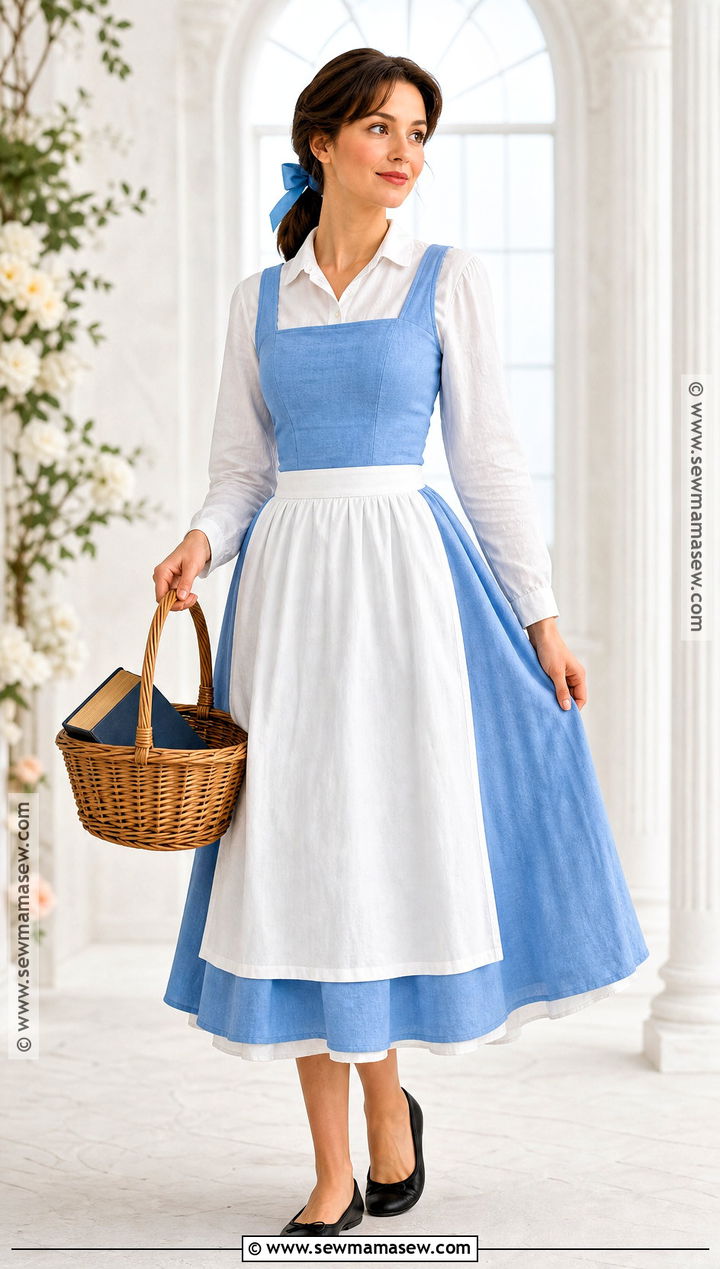 Belle Village Dress Costume - 50 brunette halloween costumes ideas