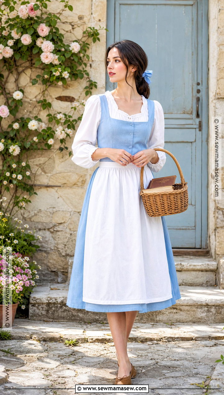 Belle Village Dress Halloween Costume - 30 halloween costumes dark hair