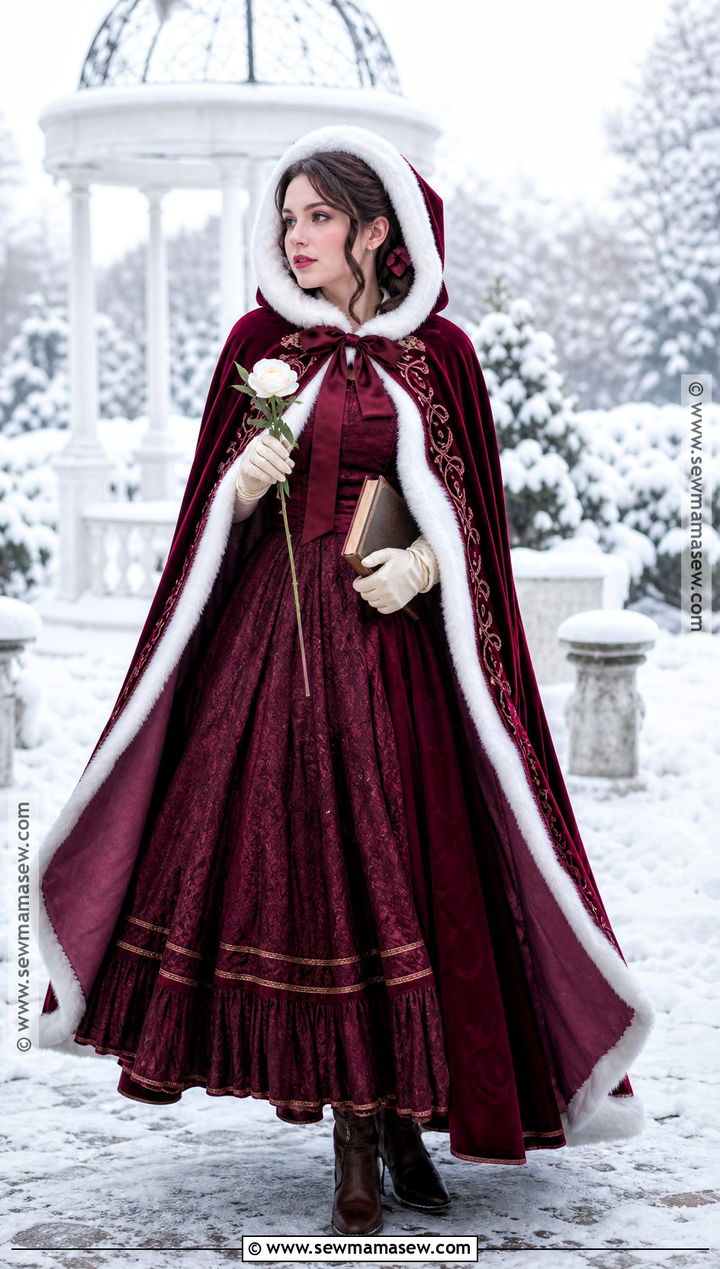 Belle Winter Cape Cosplay - 30 disney princess cosplay ideas