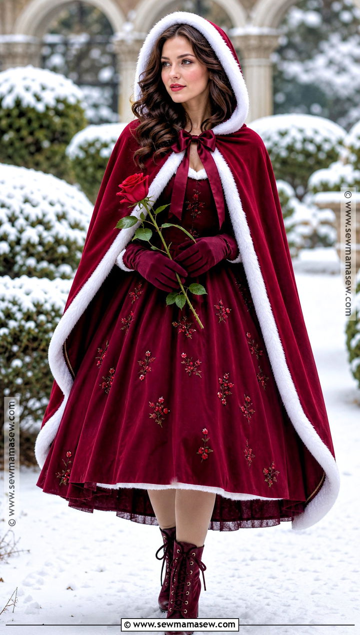 Belle Winter Cape Costume - 40 Beauty And The Beast Costume Ideas