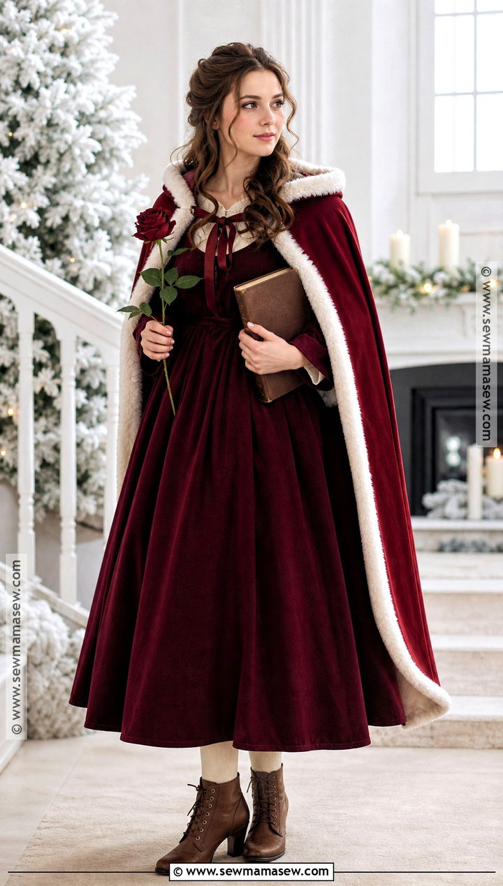 Belle Winter Cape Costume - 45 disney princess costumes