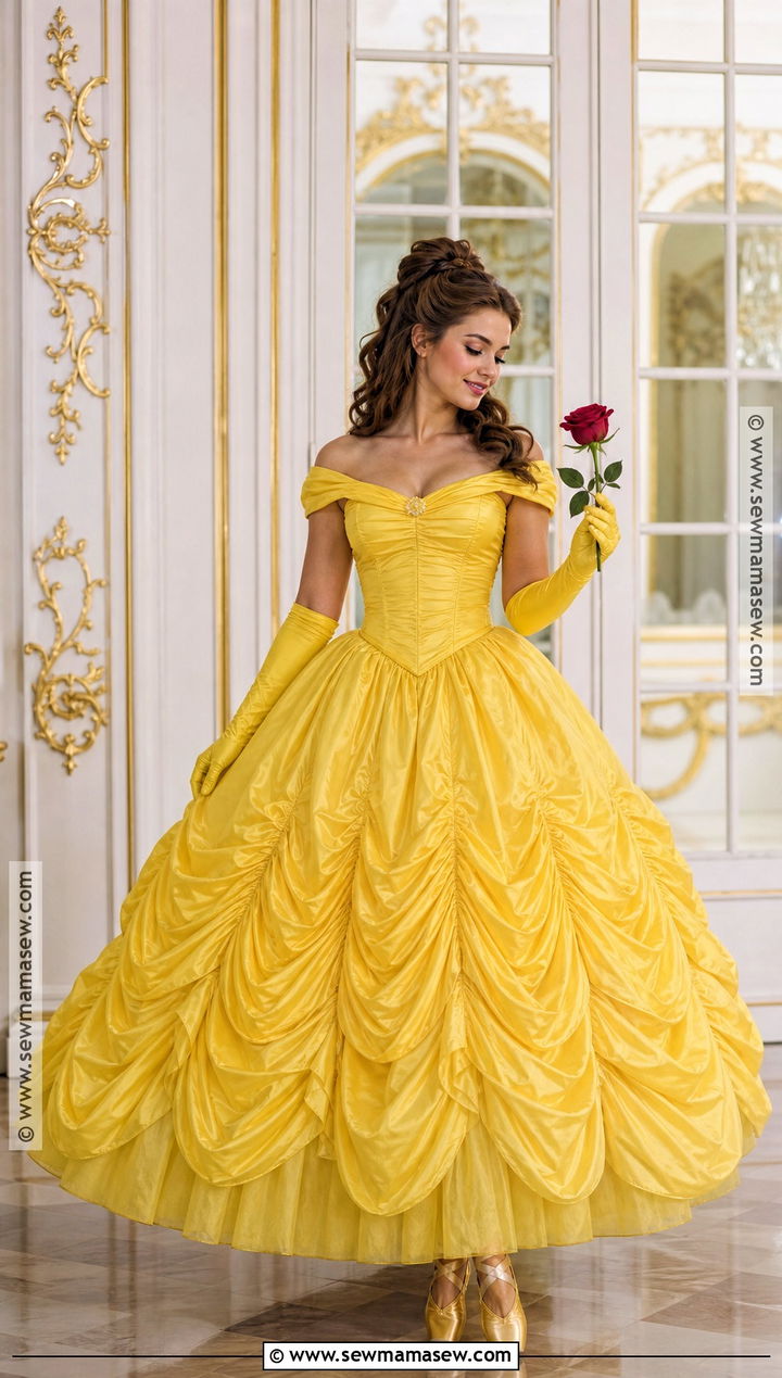 Belle Yellow Ball Gown Costume - 30 Yellow Halloween Costumes