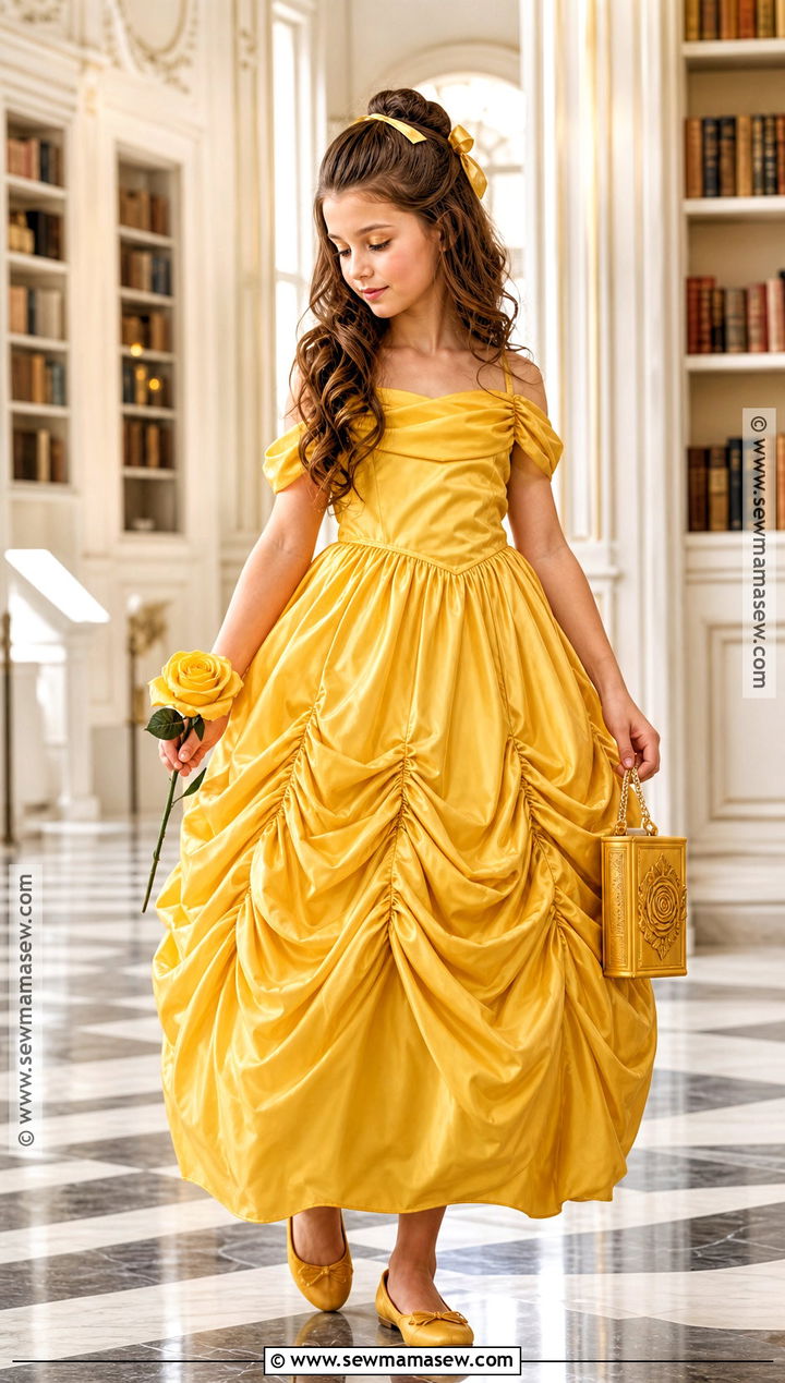 Belle Yellow Ball Gown Costume - 35 girls halloween costumes for kids