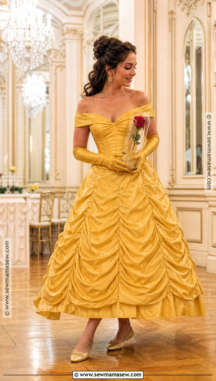 Belle Yellow Ball Gown Costume - 40 disney princess halloween costumes