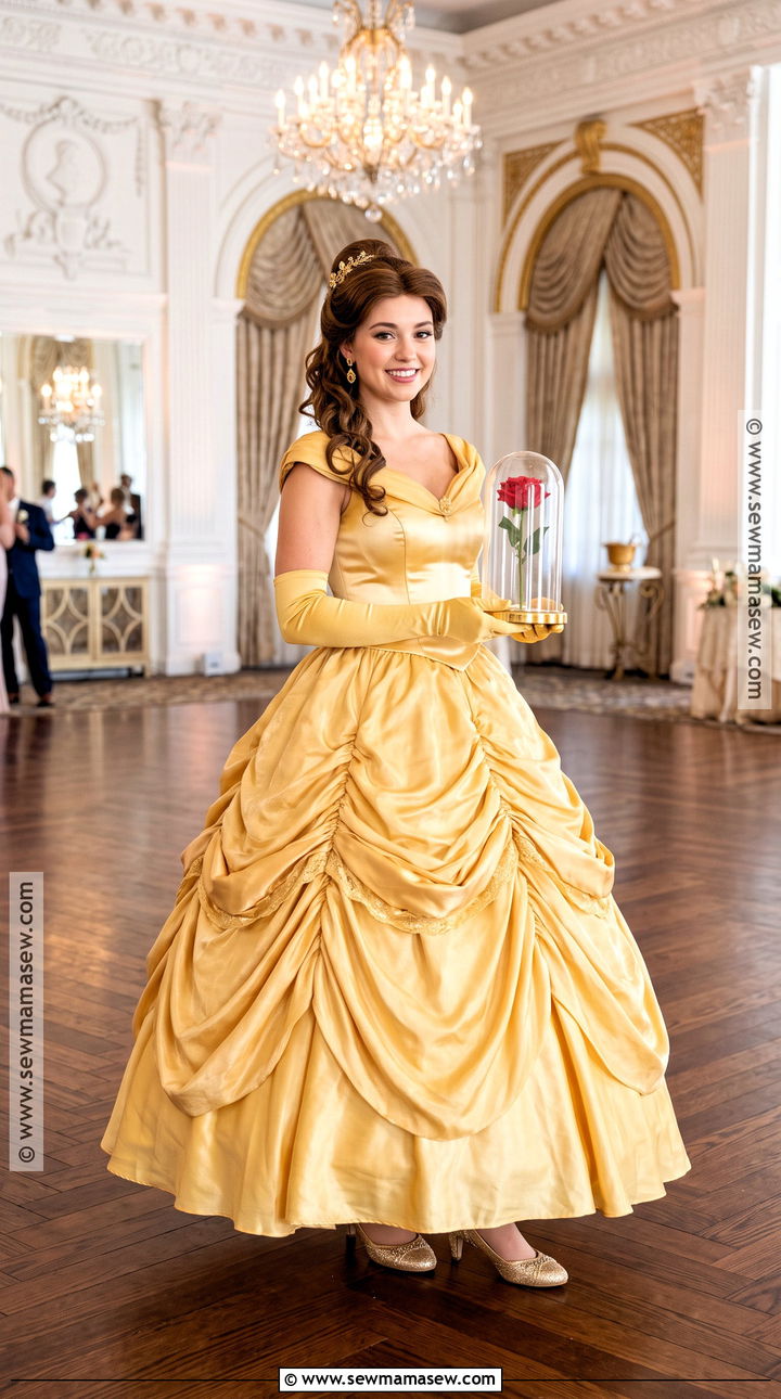Belle Yellow Ball Gown Costume - 45 disney princess costumes