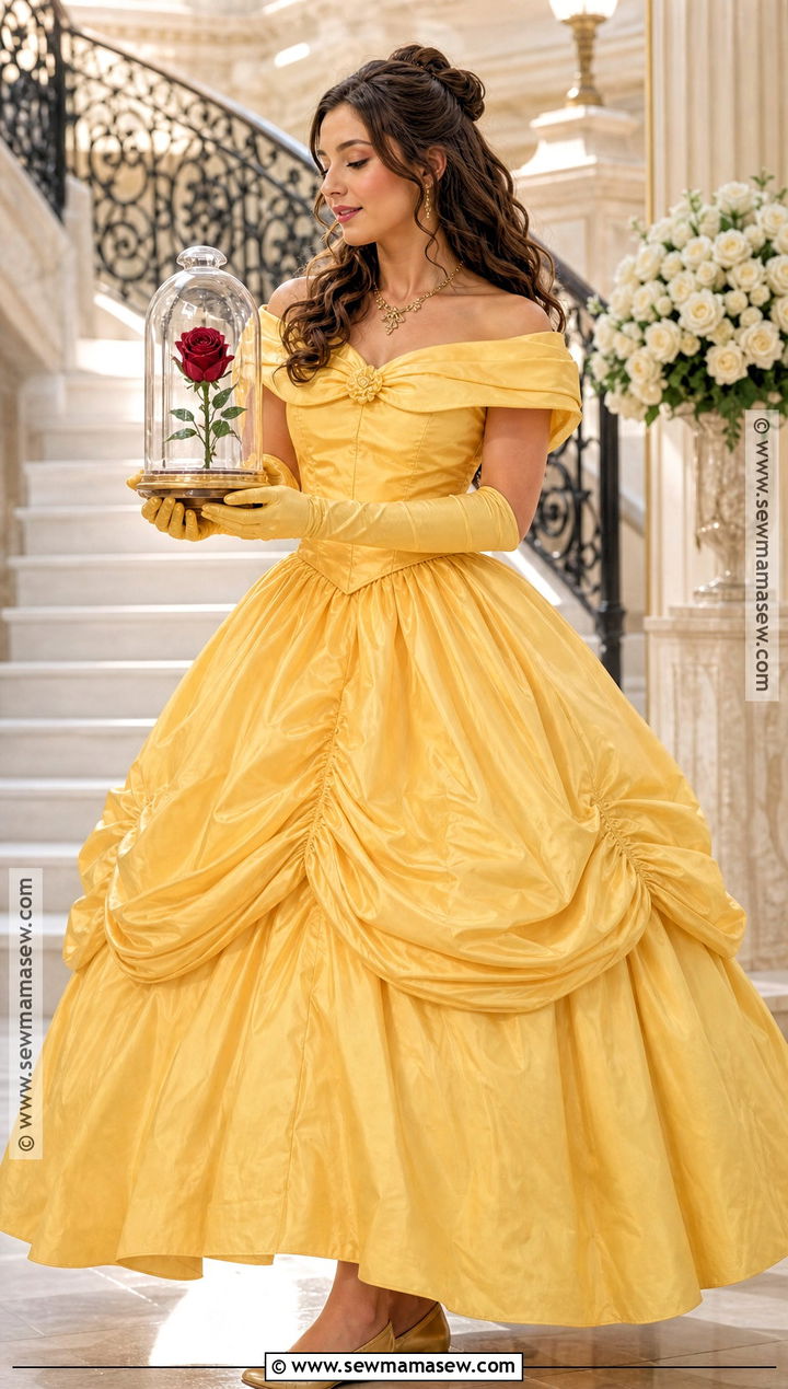 Belle Yellow Ball Gown Costume - 45 princess halloween costume ideas